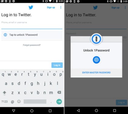 1Password Twitter Android 8 / O Beispiel