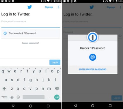 1Password Twitter Android 8 / O Beispiel 1Password Twitter Android 8 / O Beispiel
