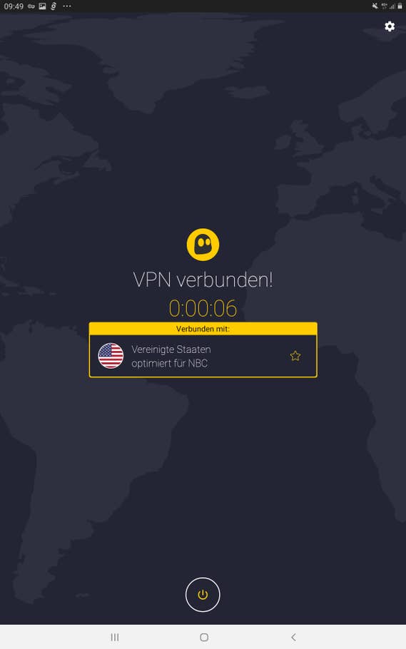 CyberGhost VPN einschalten
