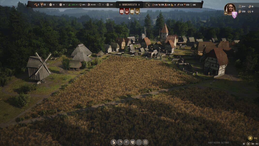 Fast jede Stadt sieht in Manor Lords gut aus.
