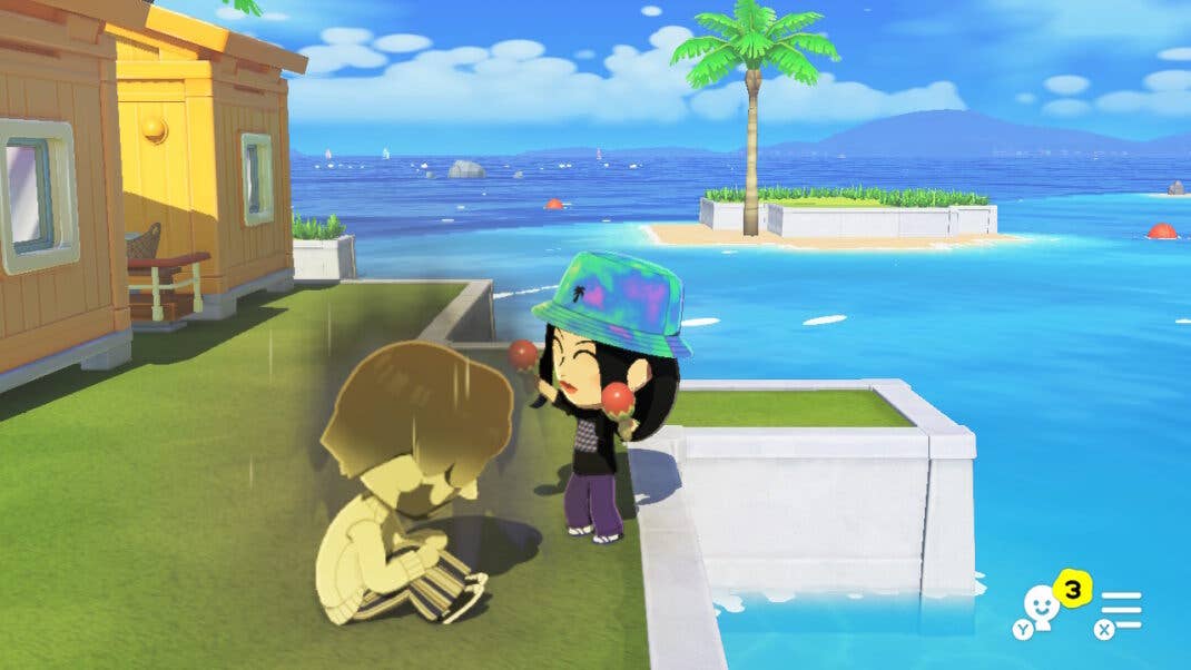 Ein Mii versucht Ryan Gosling mit Maracas aufzumuntern.