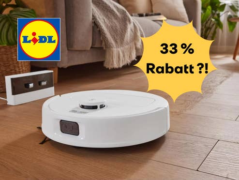 Der ECOVACS Deebot N20e Saug-und Wischroboter in Aktion in einem Wohnzimmer