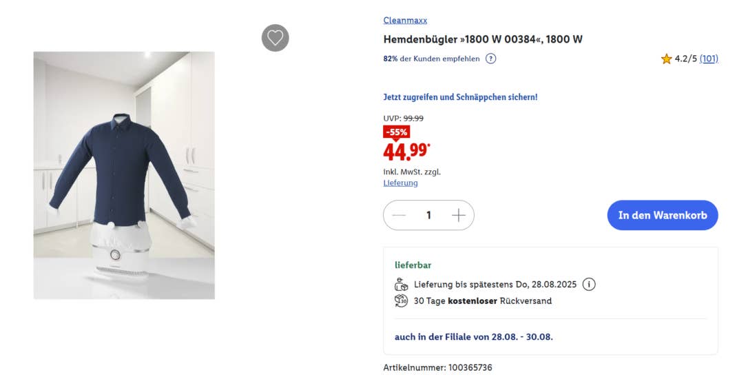 55 Prozent Rabatt - Lidl verkauft Hemdenbügler zum Top-Preis