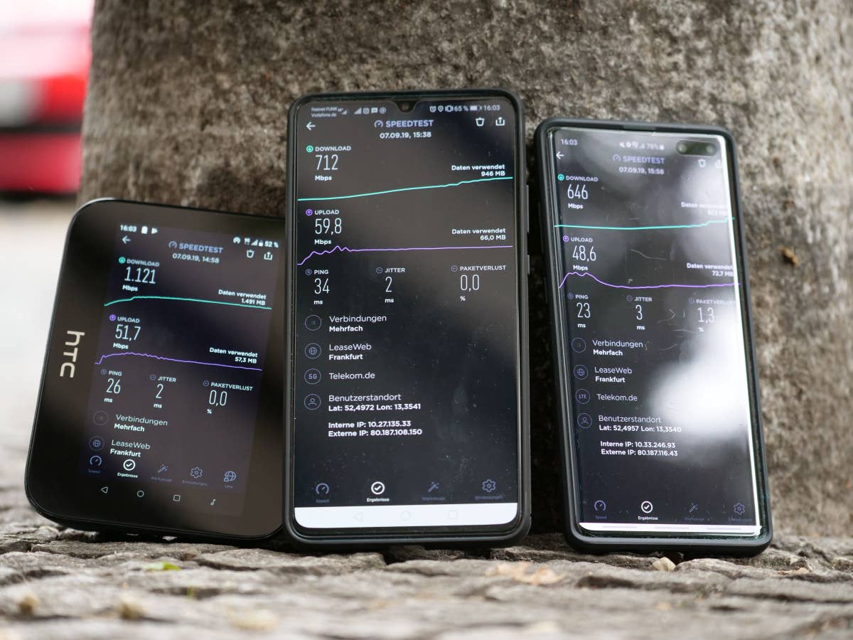 5G-Speed im Vergleich