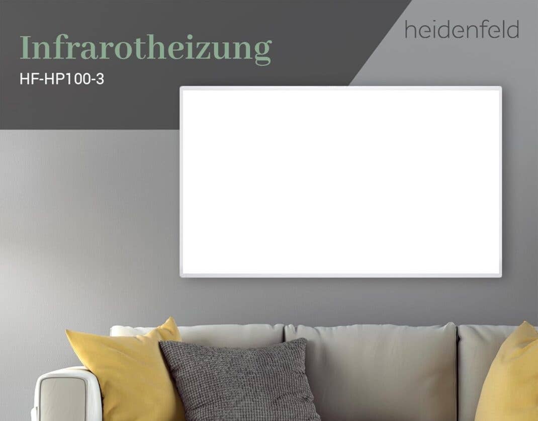 Das minimalistische Design des Heizpanels passt in jede Wohnung