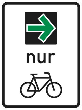 Grüner Pfeil für Radfahrer