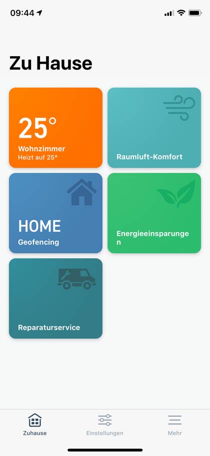 Alles auf einen Blick: die Startseite der Tado App.