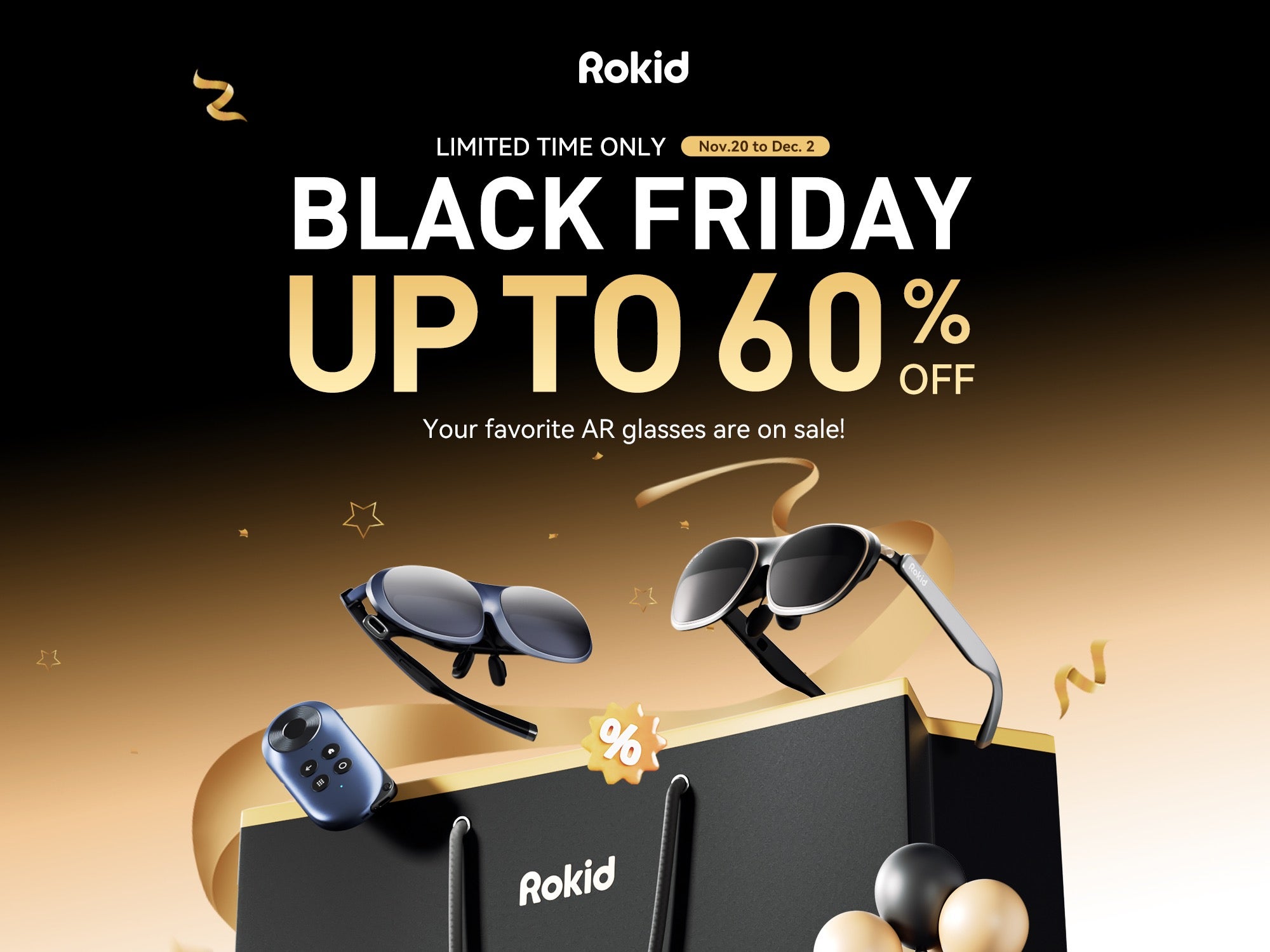 Bis zu 60 % Rabatt am Black Friday: Rokid AR-Brillen sind jetzt so GÜNSTIG