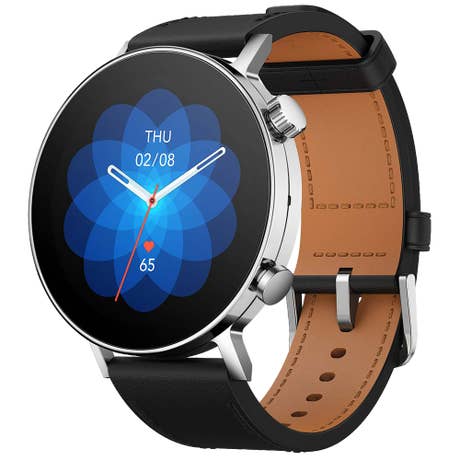 Amazfit GTR 3 Pro Limited Edition - Seite mit Band schräg - Silber Amazfit GTR 3 Pro Limited Edition - Seite mit Band schräg - Silber