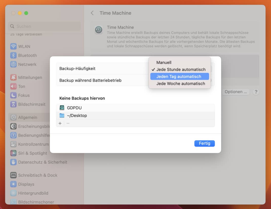 Time MAchine - Datensicherung unter macOS