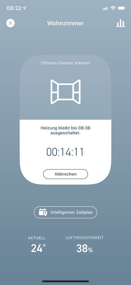 Tado App   Heizkörper Thermostat erkennt offenes Fenster