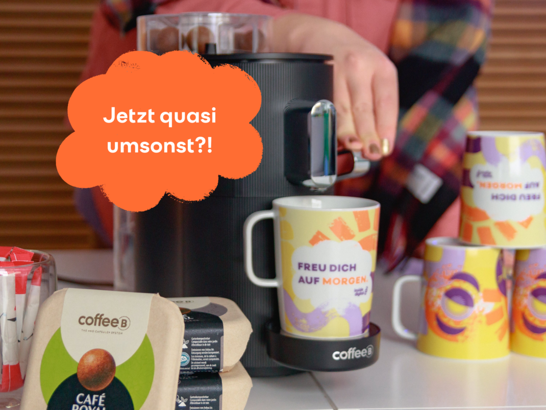 #CoffeeB: Neuartige Kaffeemaschine kurzzeitig quasi umsonst zu haben