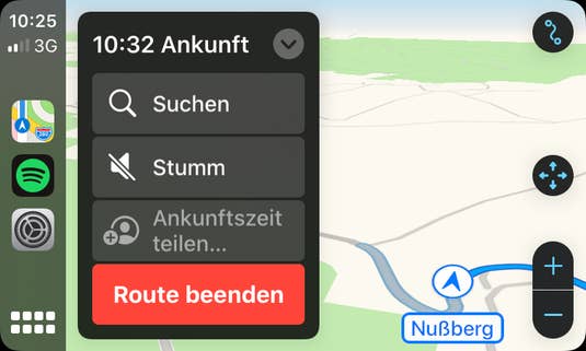 CarPlay macht es einfach seine Ankunftszeit zu teilen