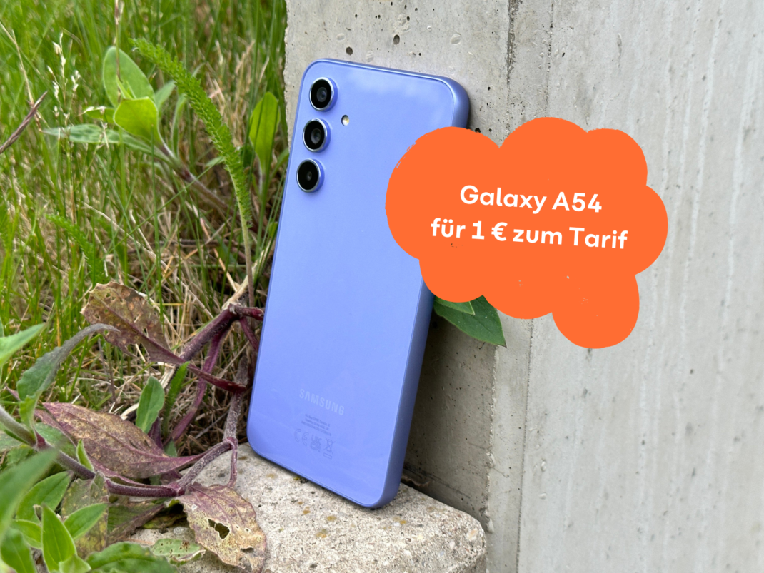 #Galaxy A54: Hier gibt’s das beliebte Handy für kurze Zeit unfassbar günstig zum Tarif