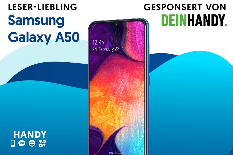 Das Samsung Galaxy A50 ist bei inside handy der absolute Liebling unter den Mittelklasse-Geräten. Wer das Glückspiel umgehen will, kann den Leser-Liebling auch direkt mit passendem Vertrag bei DeinHandy erwerben.
