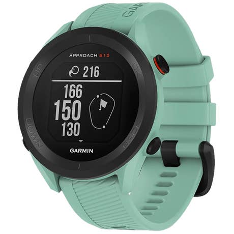 Garmin Approach S12 - Seite mit Band schräg - Türkis Garmin Approach S12 - Seite mit Band schräg - Türkis