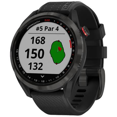 Garmin Approach S42 - Seite mit Band schräg -Schwarz