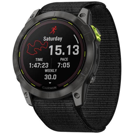 Garmin Enduro 2 - Seite mit Band schräg