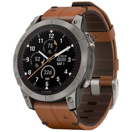 Garmin Fenix 7S Pro Sapphire Solar - Seite mit Band schräg