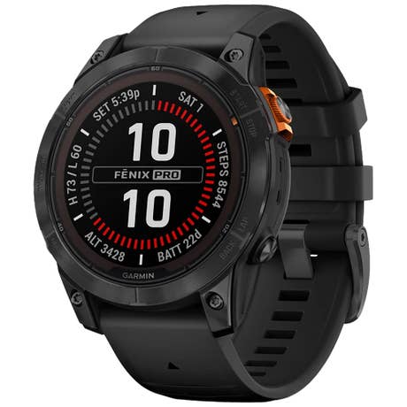 Garmin Fénix 7S Pro Solar - Seite mit Band schräg