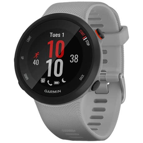 Garmin Forerunner 45 Plus - Seite mit Band schräg - Grau