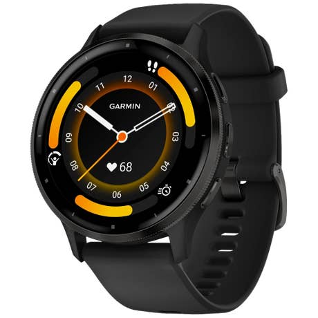 Garmin Venu 3 - Seite mit Band schräg - schwarz