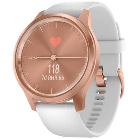 Garmin vivomove Style - Seite mit Band schräg - rosegold