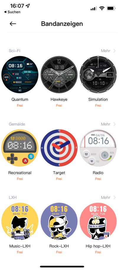 Mit Fitness App - Watchfaces