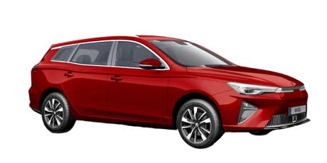 MG_MG5 Electric Standard Range Luxury_seitlich vorn_rot MG_MG5 Electric Standard Range Luxury_seitlich vorn_rot