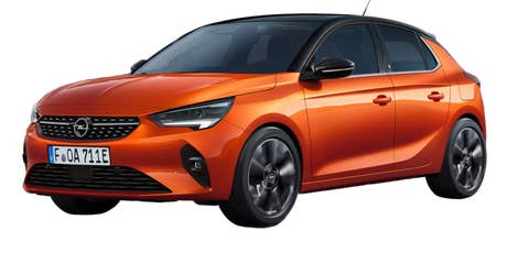 Opel_Corsa e_seitlich vorn2_orange