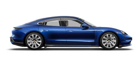 Porsche_Taycan Turbo Sport Limousine_Freisteller_blau Porsche_Taycan Turbo Sport Limousine_Freisteller_blau