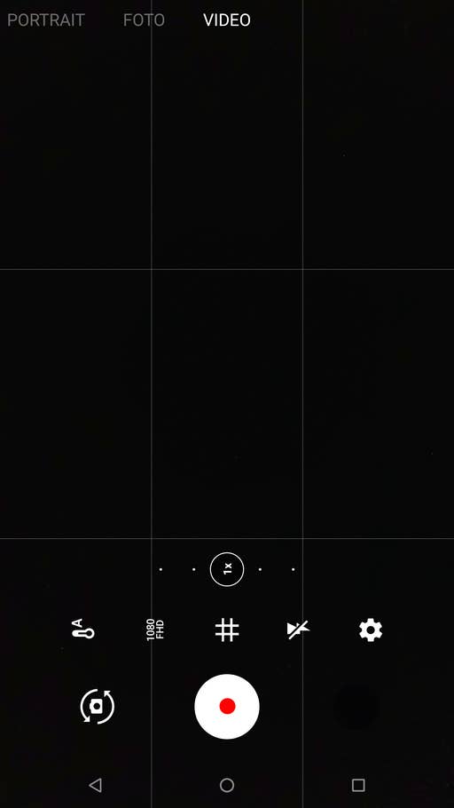 Die Kamera-App des Razer Phone 2: Die Video-Oberfläche