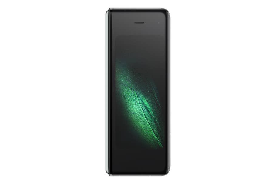 Zugeklappt macht das Galaxy Fold eine äußerst schmale Figur.