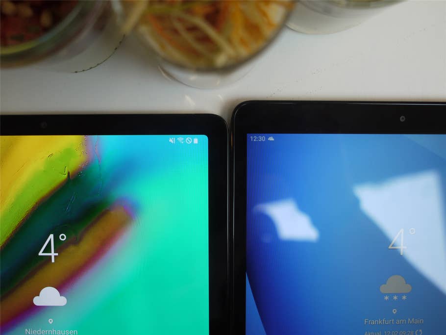Samsung Galaxy Tab A5 2019 und S5e von oben
