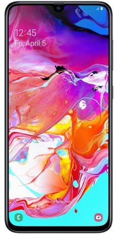 Samsung a70 front