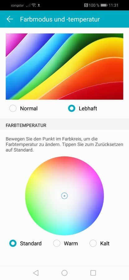 Farbtemperatur anpassen