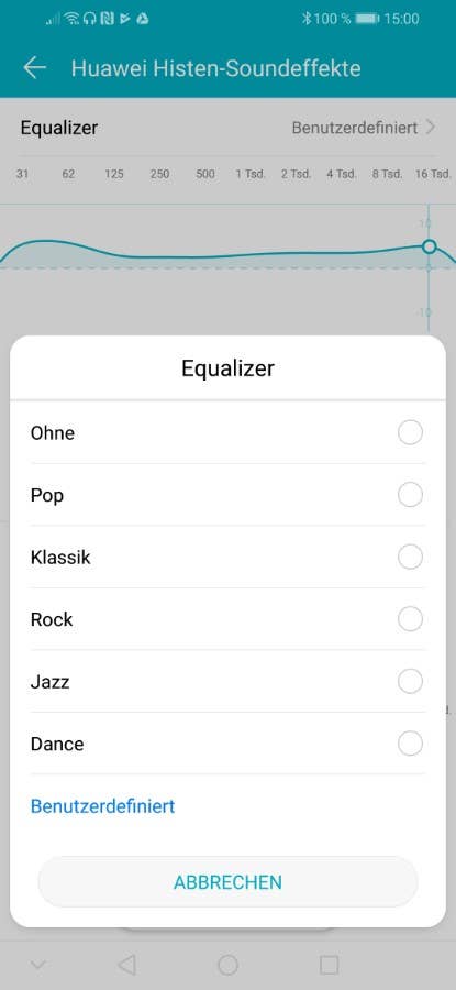 Equalizer Voreinstellung