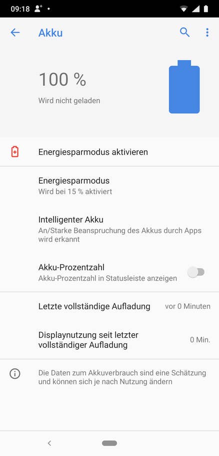 Akkueinstellung