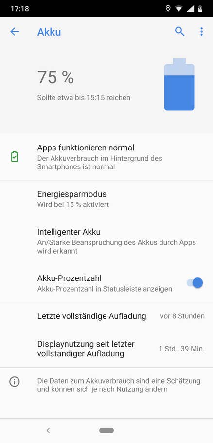 Akkueinstellung