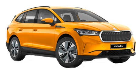 Skoda_Enyaq iV 60_seitlich vorn_orange