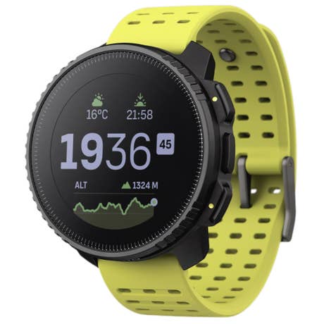 Suunto Vertical Stainless Steel - Front mit Band schräg - Lime