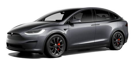 Tesla_Model X Plaid_seitlich vorn_silber