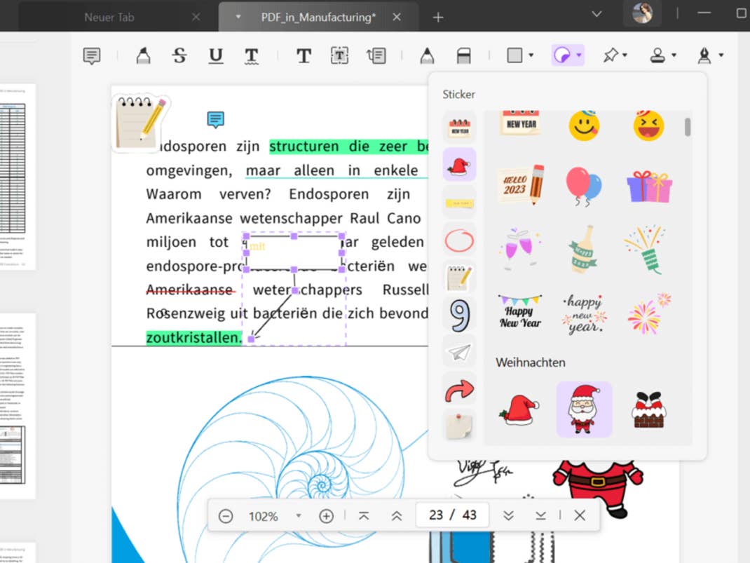 UPDF Symbole hinzufügen