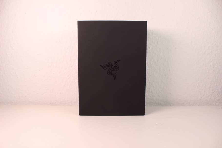 Die Box des Razer Phone 2 vor einer Wand