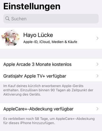 Apple schaltet Werbung im iPhone-Menü