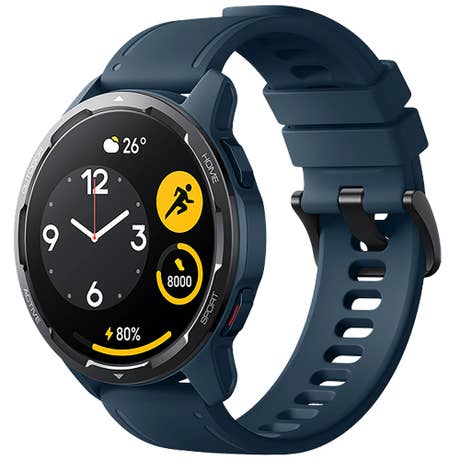 Xiaomi Watch S1 Active - Seite mit Band schräg - Blau