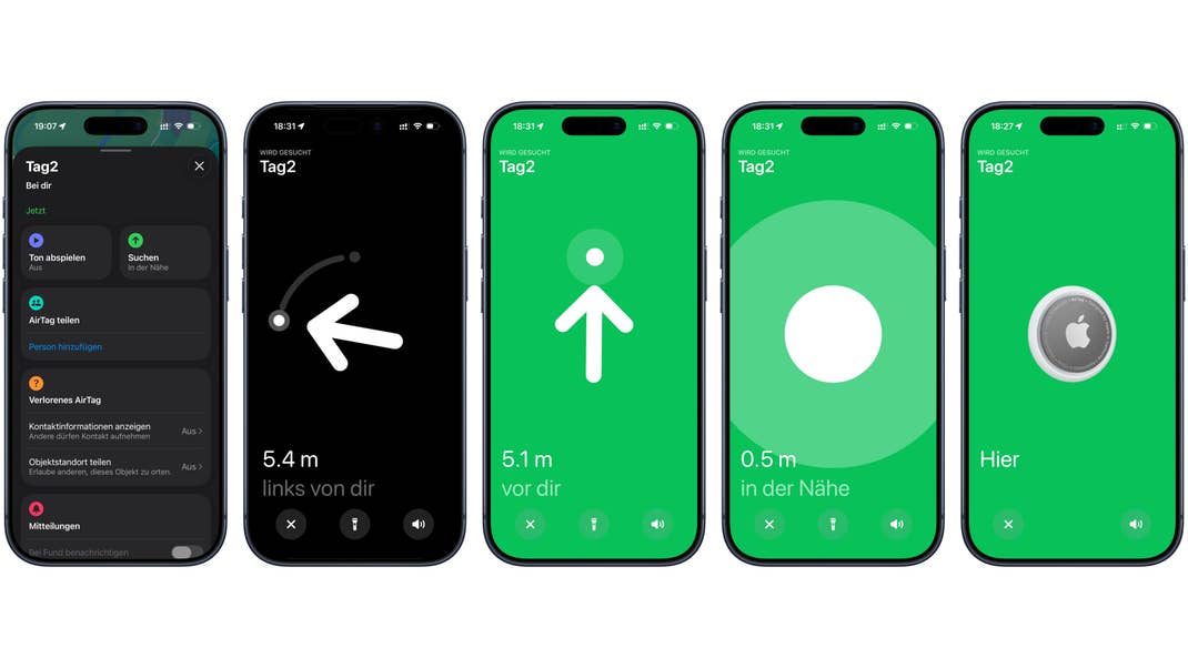 Die „Wo ist?“-App auf dem iPhone gibt Zugriff auf deinen AirTag