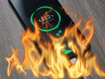 Akku in Flammen