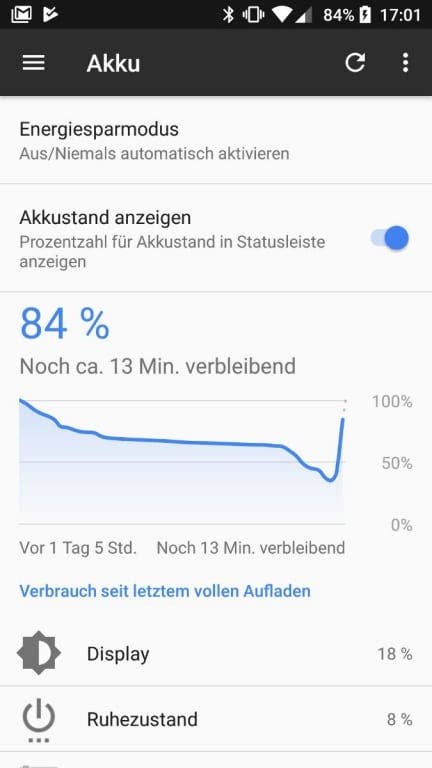 Akku und Energiemanagement des BQ Aquaris X Pro