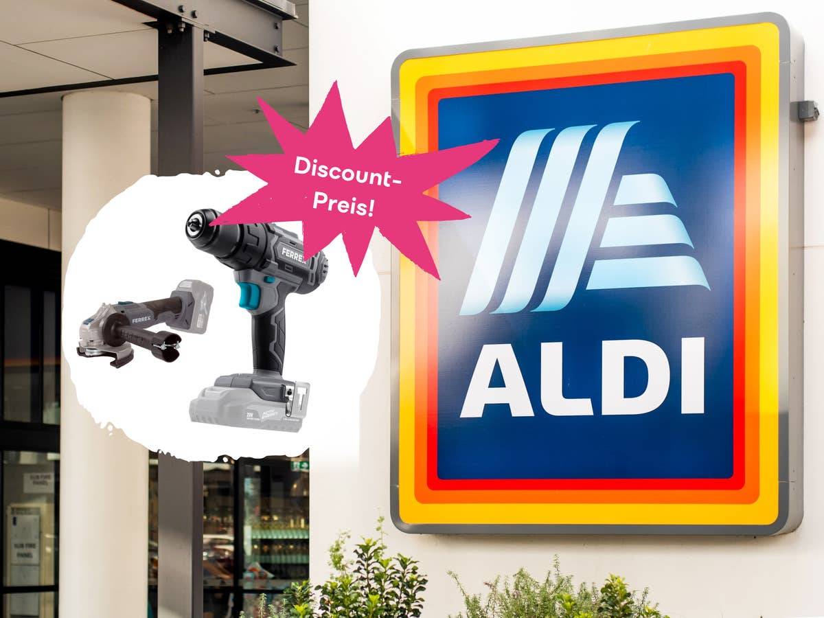 Akku-Werkzeug bei Aldi im Abverkauf